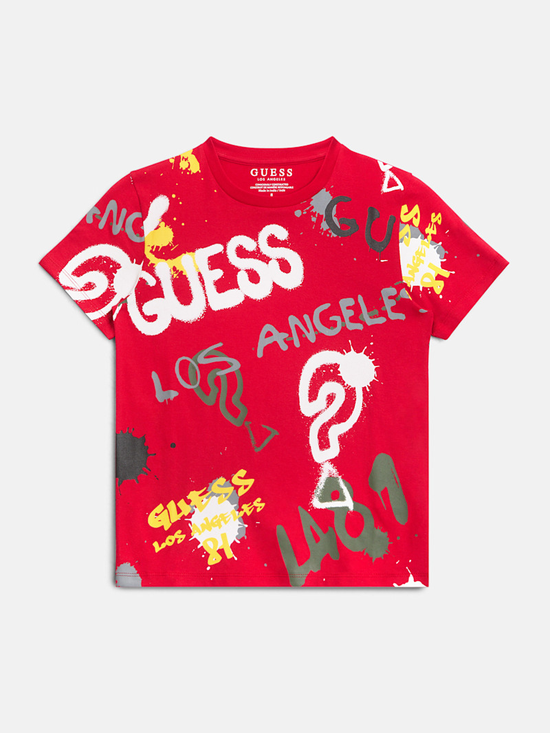 Zeeky Graffiti Crewneck Tee (7-16) | GUESS Factory