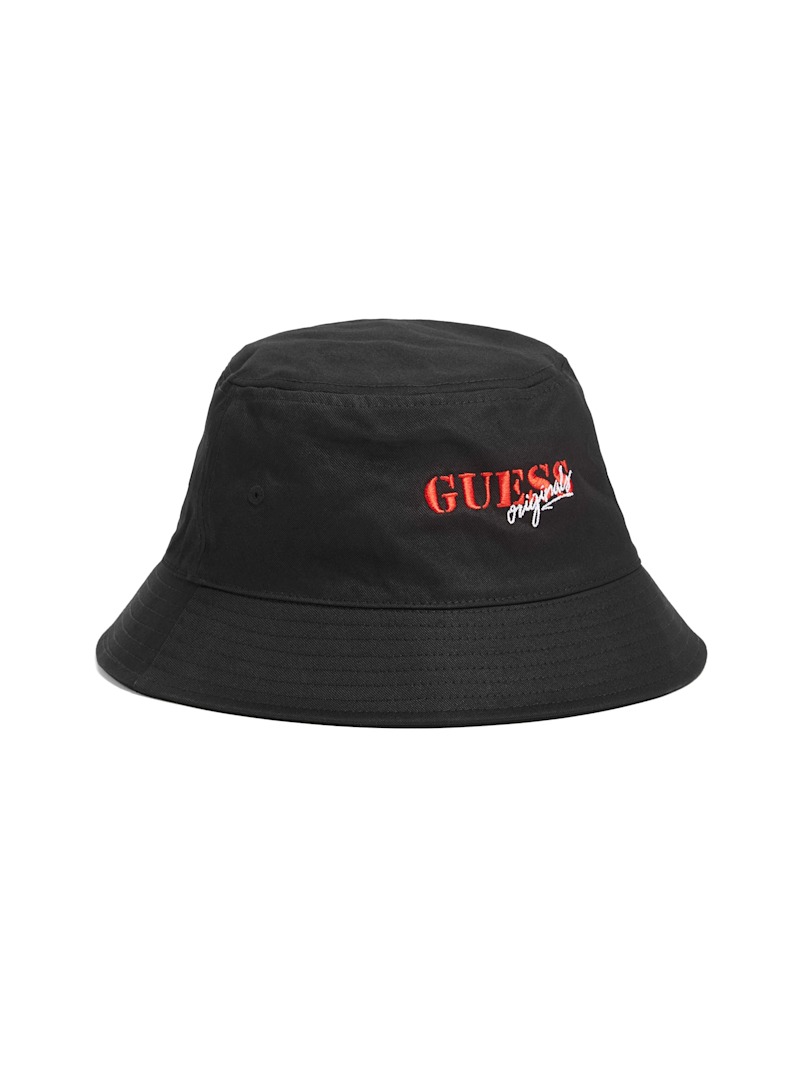 ★★Guess★★ GUESS LOGO BUCKET HAT NO1AE211 GUESS Rectangle Logo Tan/Khaki Bucket Hat, One Size Women's