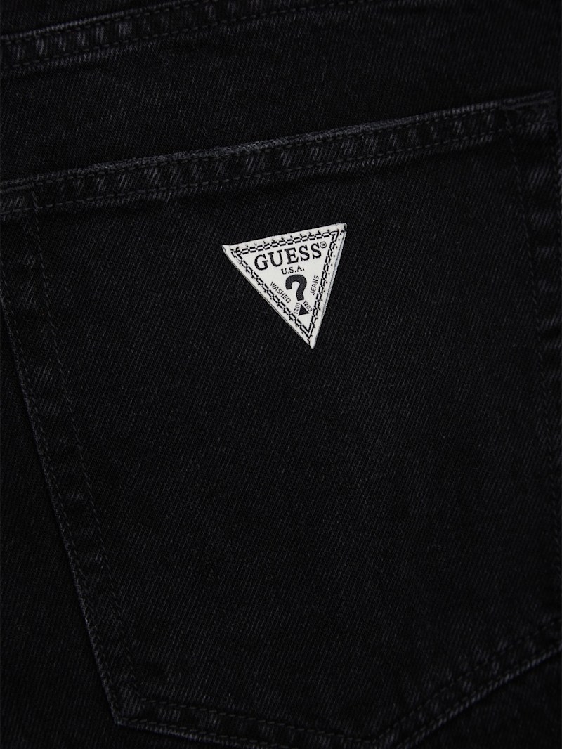 Washed Black Straight Denim Pants | GUESS