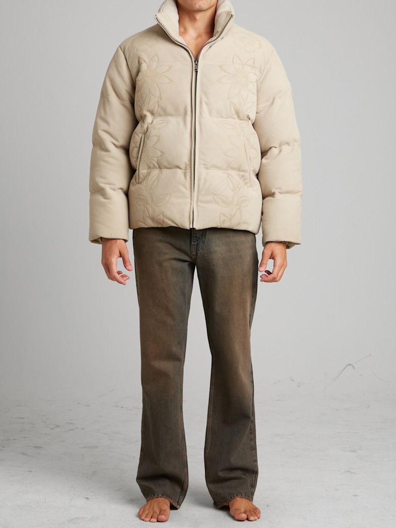 Suede Puffer Jacket | GUESS