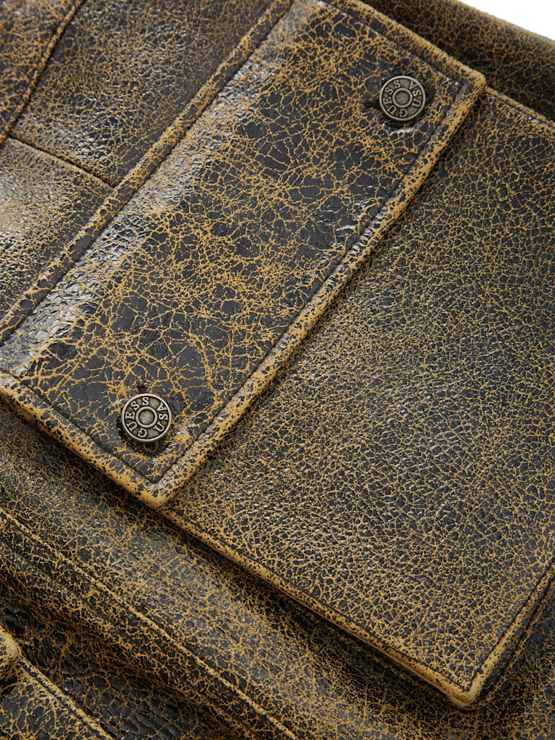 crackle leather utility pants | GUESS