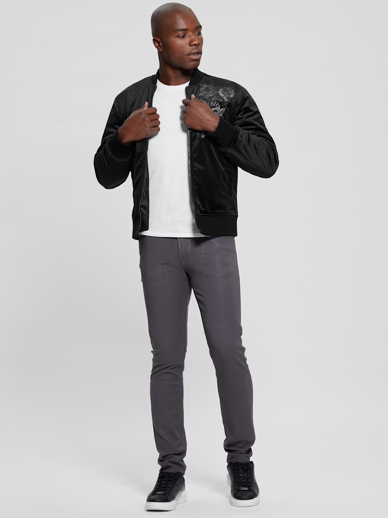 Fulham Velvet Flight Jacket | GUESS Factory