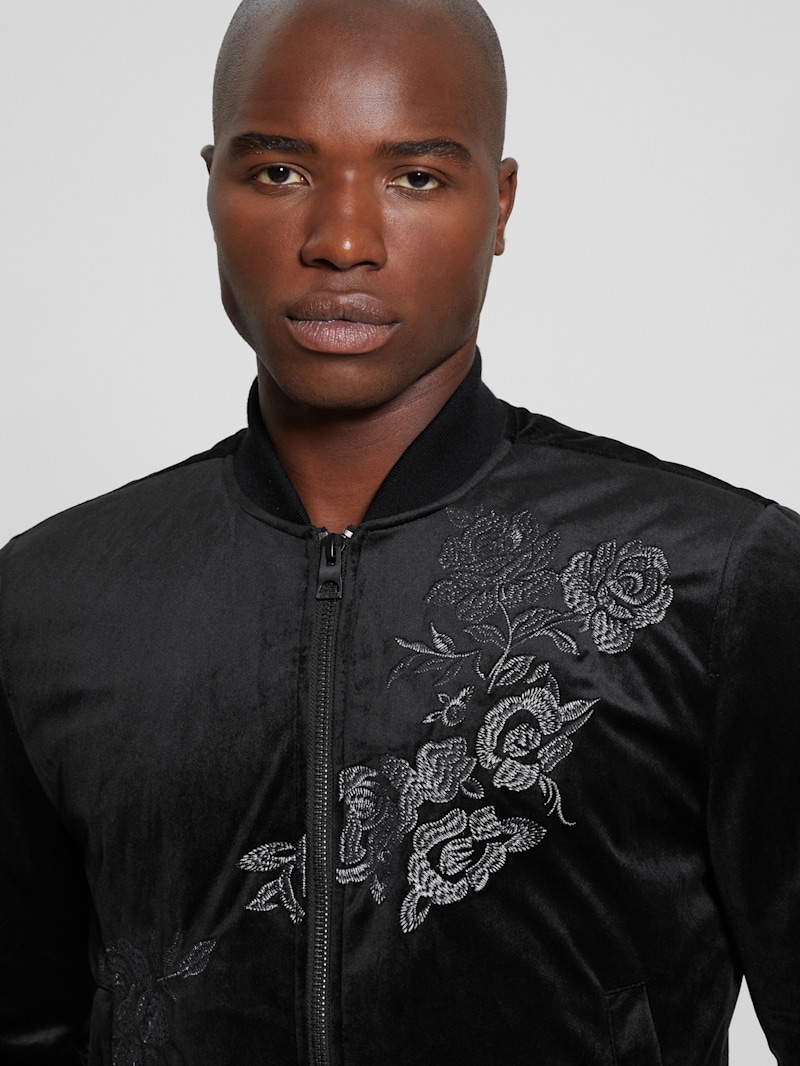 Fulham Velvet Flight Jacket | GUESS Factory