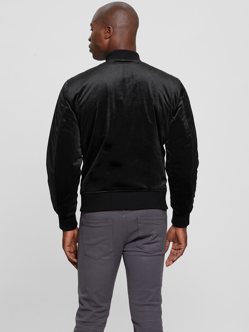 Fulham Velvet Flight Jacket | GUESS Factory
