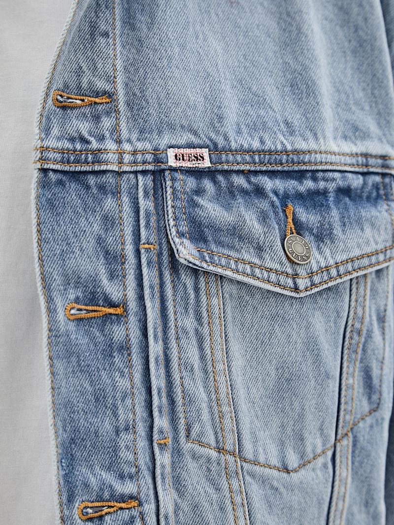 トップス SUNSEA Used Denim Patch Sweat/3 Lordree Women Star Patchwork Sweatshirt Denim Patch Crewneck