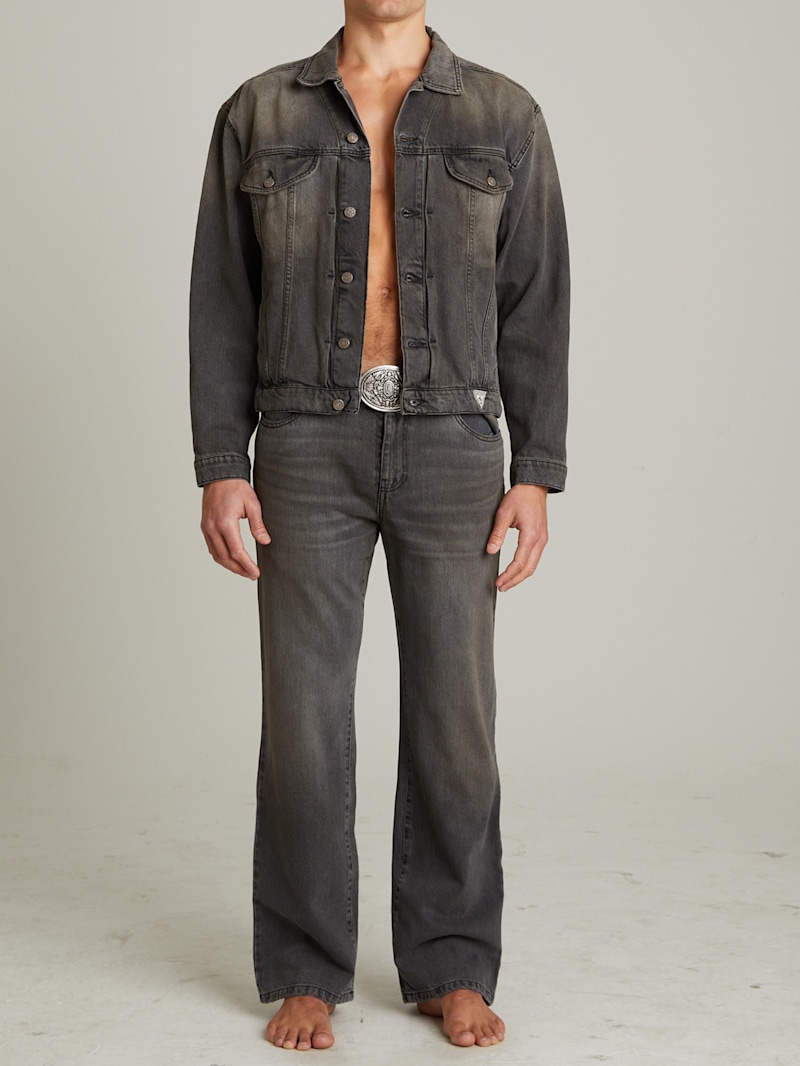 Guess USA ジャケット natural lined zip-up trucker jacket | GUESS