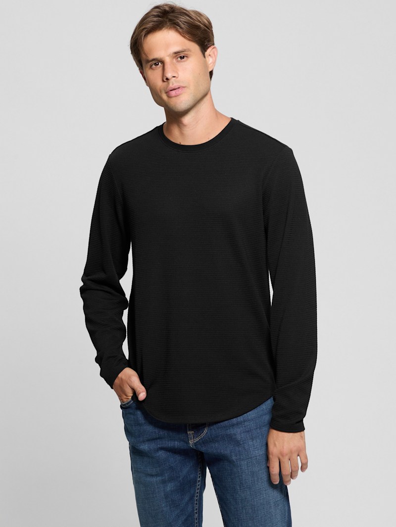 トップス plllllleeeasse long sleeve tee (BLACK) Long Sleeve Tee - Off-Black – Orcas Lucille