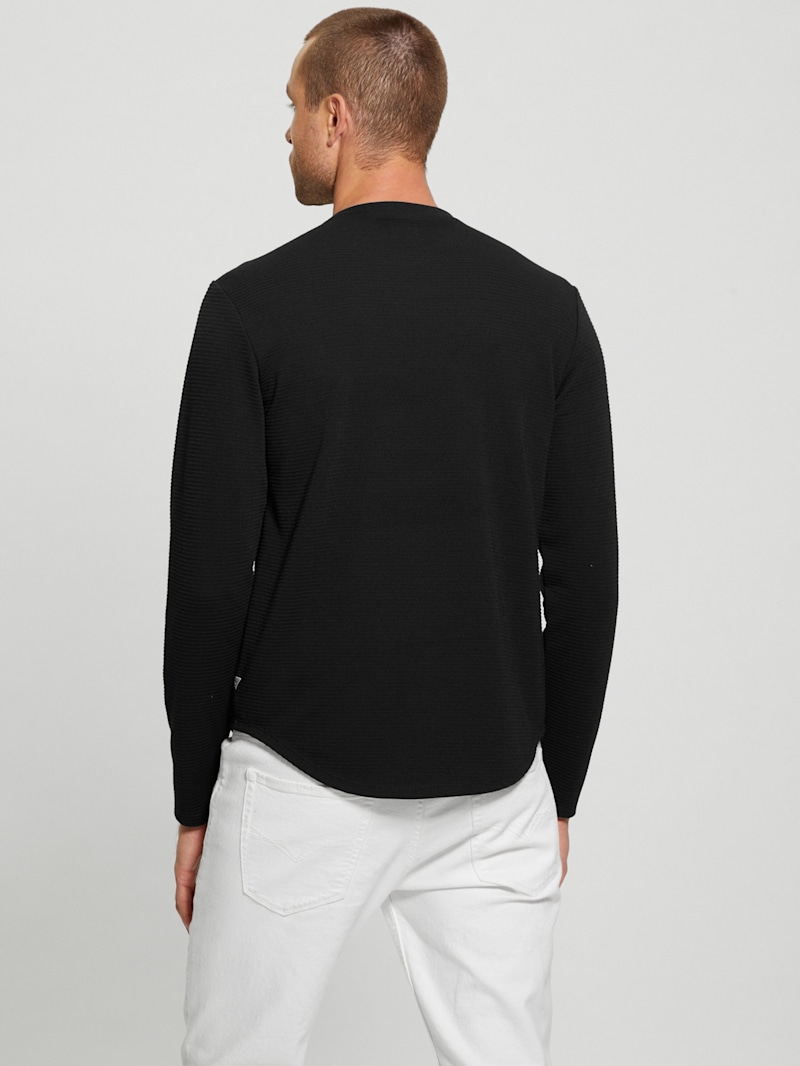 トップス plllllleeeasse long sleeve tee (BLACK) Long Sleeve Tee - Off-Black – Orcas Lucille