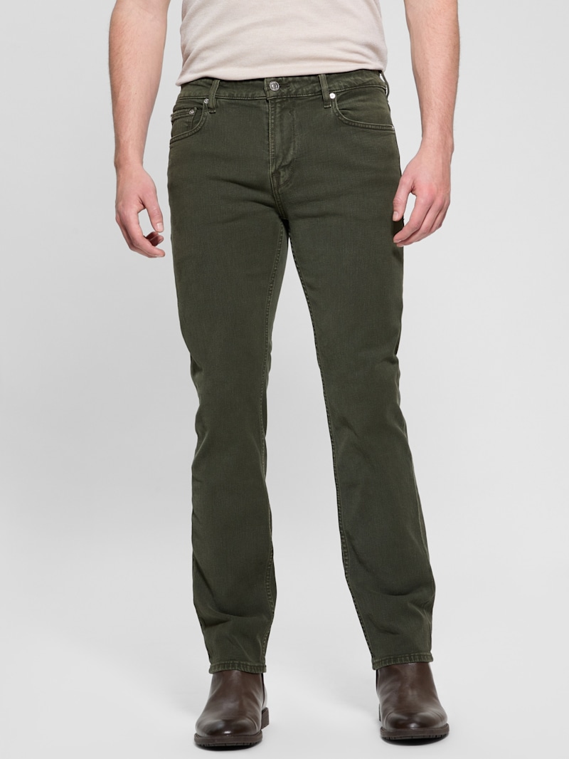 HQ069◇Nudie Jeans : Lazy Leo Green◇w31◇ NUDIE JEANS - Lazy Leo Organic Cotton-Twill Trousers - Green