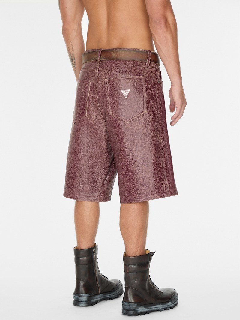 crackle leather short | GUESS