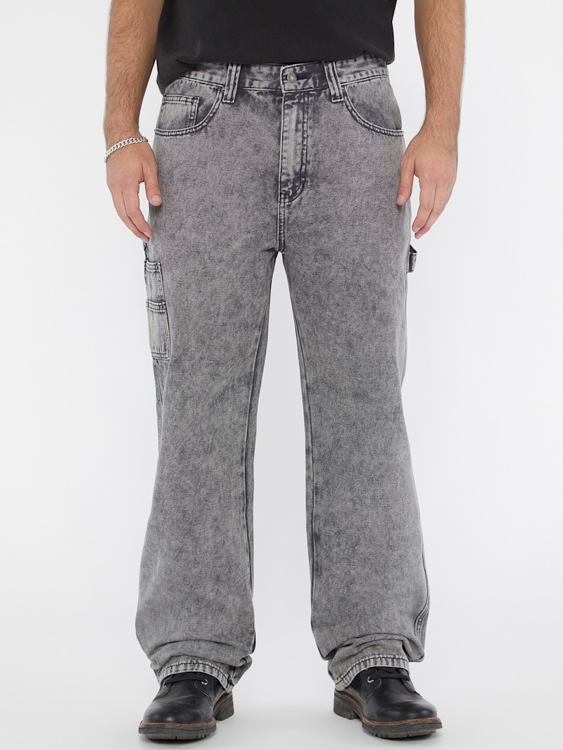 ◆GLOWNY◆ G MODAL BUTTON PANTS GRAY GC24WTPT003GR G MODAL BUTTON PANTS (BLACK) - GLOWNY