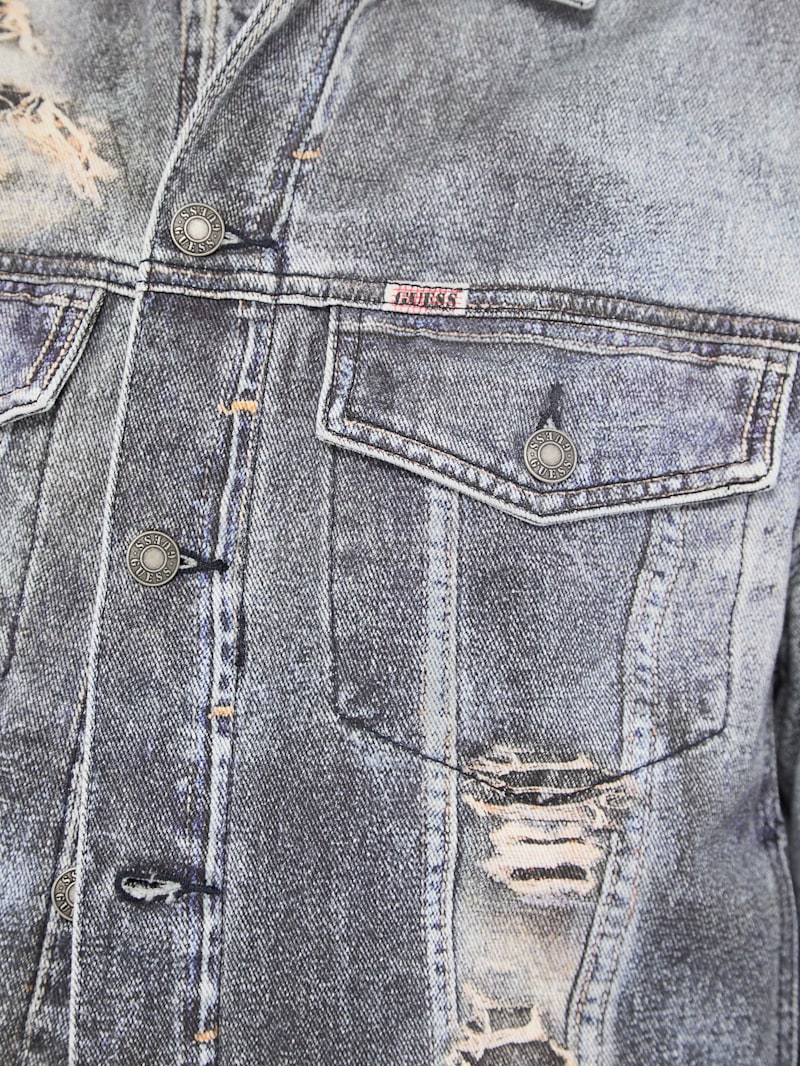GUESS Originals Printed Trucker Denim Jacket | GUESS Jeans