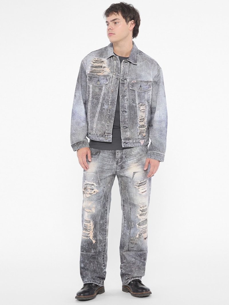 GUESS Originals Printed Trucker Denim Jacket | GUESS