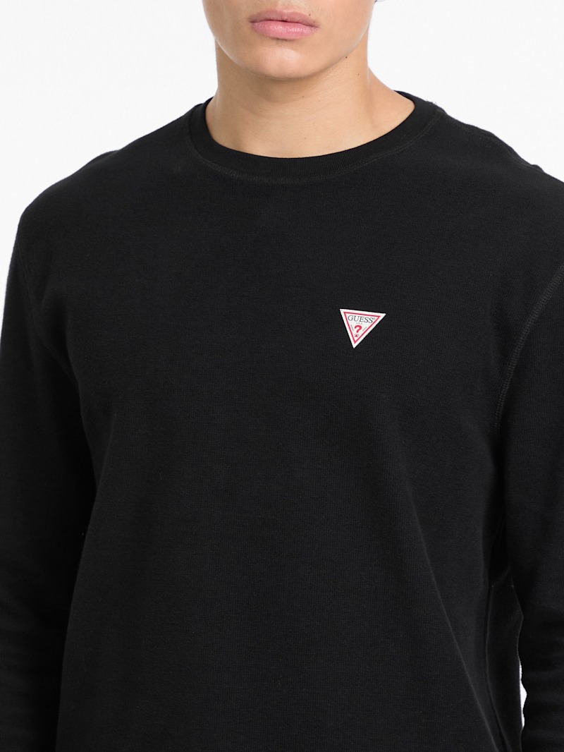 gushpaper WAFFLE L/S TEE BLACK Mサイズ Black-1copy_1600x.jpg?v=1686556405
