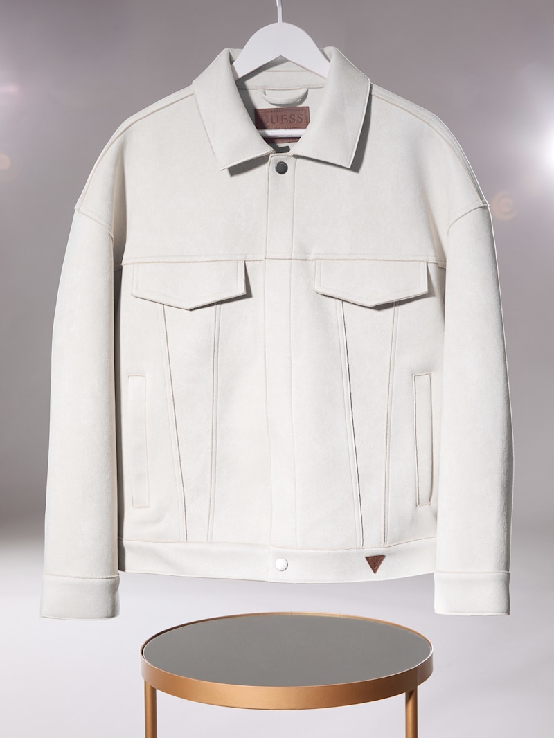 Baldwin Faux-Suede Trucker Jacket | GUESS Canada