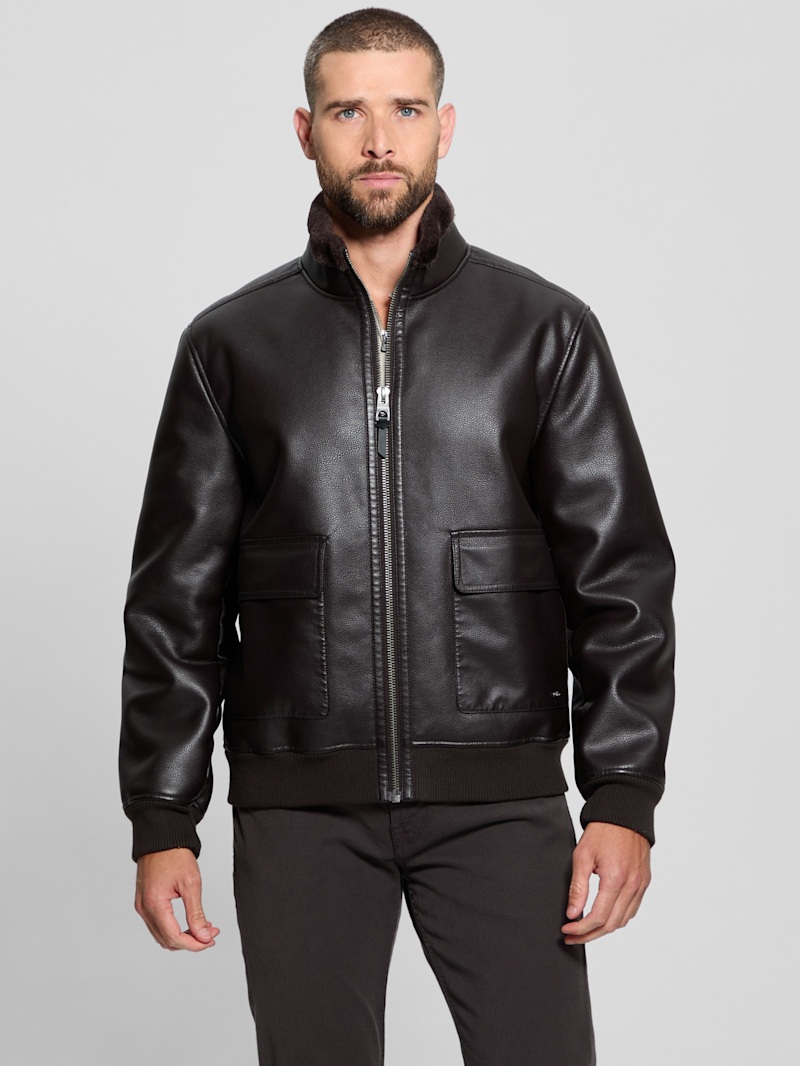 FAUX LEATHER DETACHABLE ジャケット X4RL41WB070-JBLK-ALT1