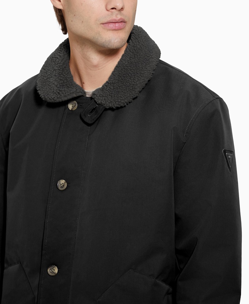 ジャケット・アウター WASHERLINEN BAL COLLAR COAT(BLACK WATCH) Leather Jacket with Python Luxury Billionaire