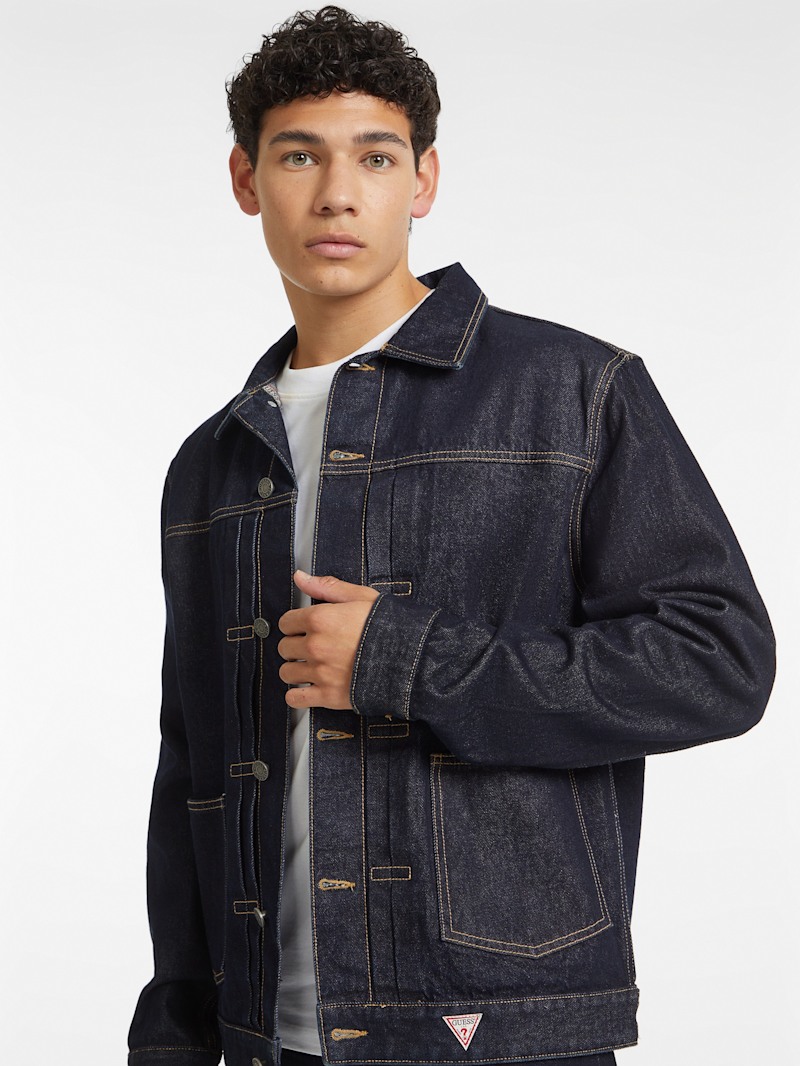 【GUESS】BLACK CAMO WASH DILLON DENIM JKT Dillon Denim Jacket | Guess