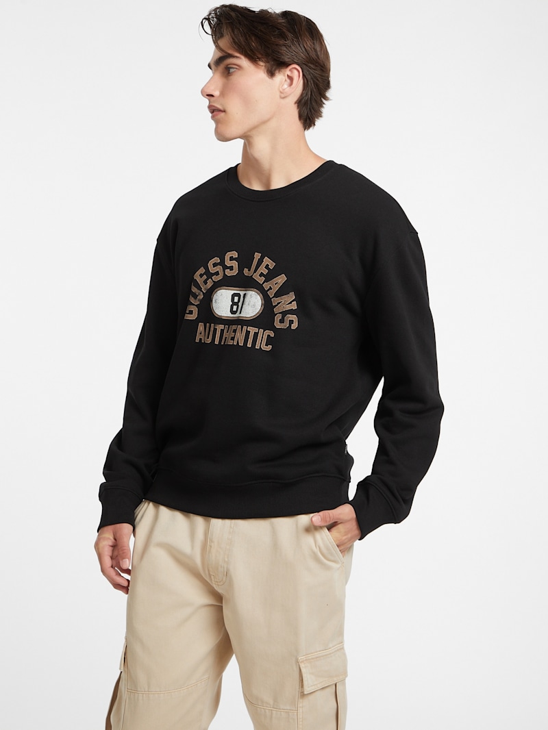 トップス SMALL AUTHENTIC LOGO CREWNECK SWEAT XL Authentic Logo Crewneck Sweatshirt | GUESS