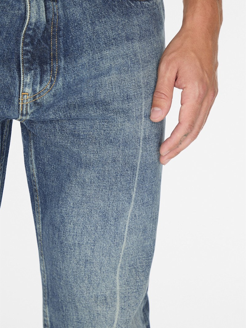 ★E.B.M★ Blue Washing Denim Pants EMP2DPT040 Balenciaga Blue Low Waist Denim Jeans in Clear Blue - LOZURI