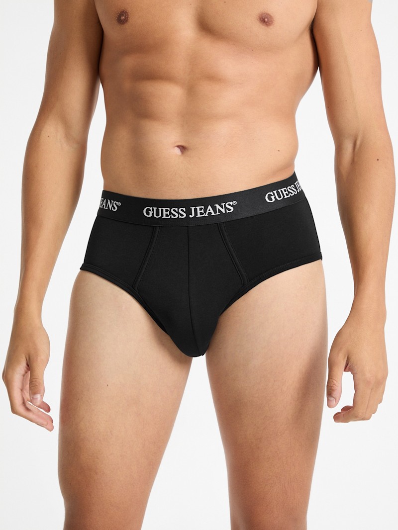 ★ ★ Men's Brushed Micro Jersey Small Strap Eco GUESS Jeans 2-Pack Boxer Briefs | GUESS