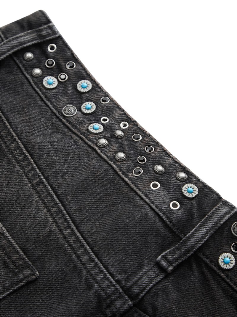 パンツ Versace Crystal Embellished Flare Pants Glitzy Vibes Rhinestone Knit Flare Pants | Windsor