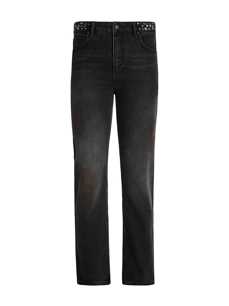 パンツ Versace Crystal Embellished Flare Pants Glitzy Vibes Rhinestone Knit Flare Pants | Windsor