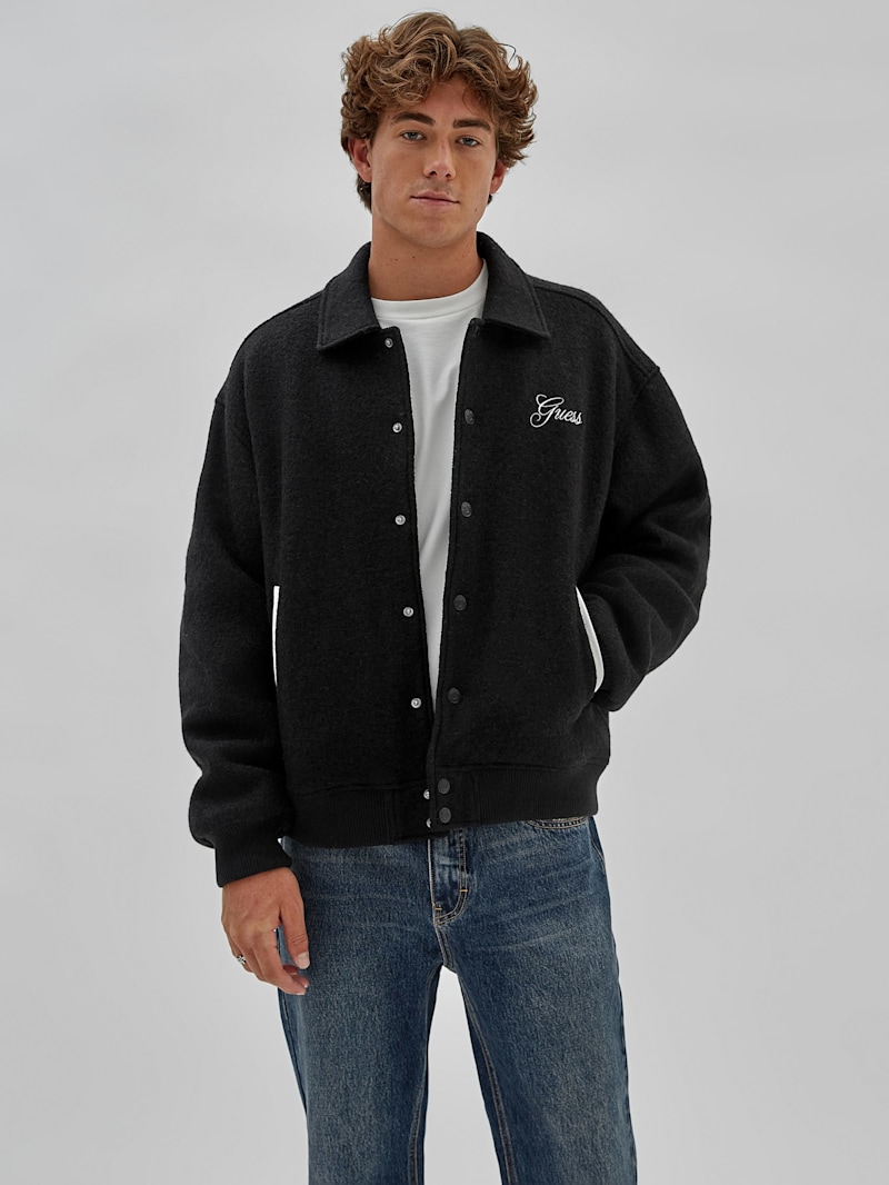 ジャケット・アウター SO ORIGINAL WOOL VARSITY JACKET (BLACK) Amazon.com: Original American Varsity Letterman College