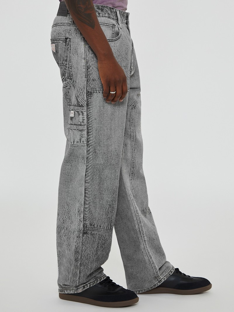 GQ1148◇GUESS JEANS : 90's ルーズフィットテーパード GUESS Originals Kit Relaxed Jeans | GUESS