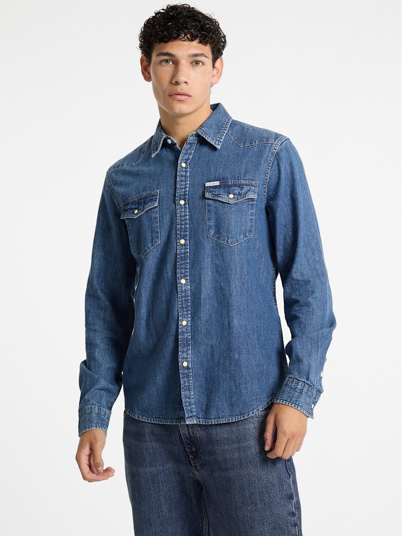 【HI FI FNK】Herry Washed Denim Shirt HI FI FNK】Herry Washed Denim Shirt
