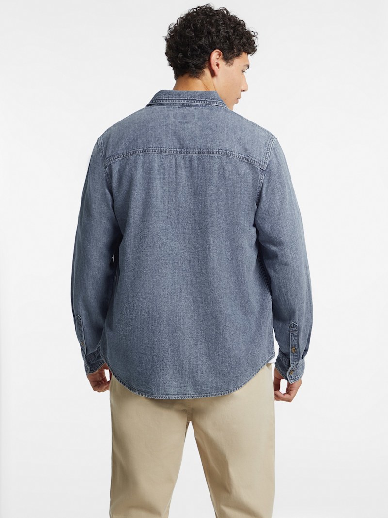トップス ASKYY DENIM SHIRT Classic Long-Sleeve Denim Shirt | GUESS Canada