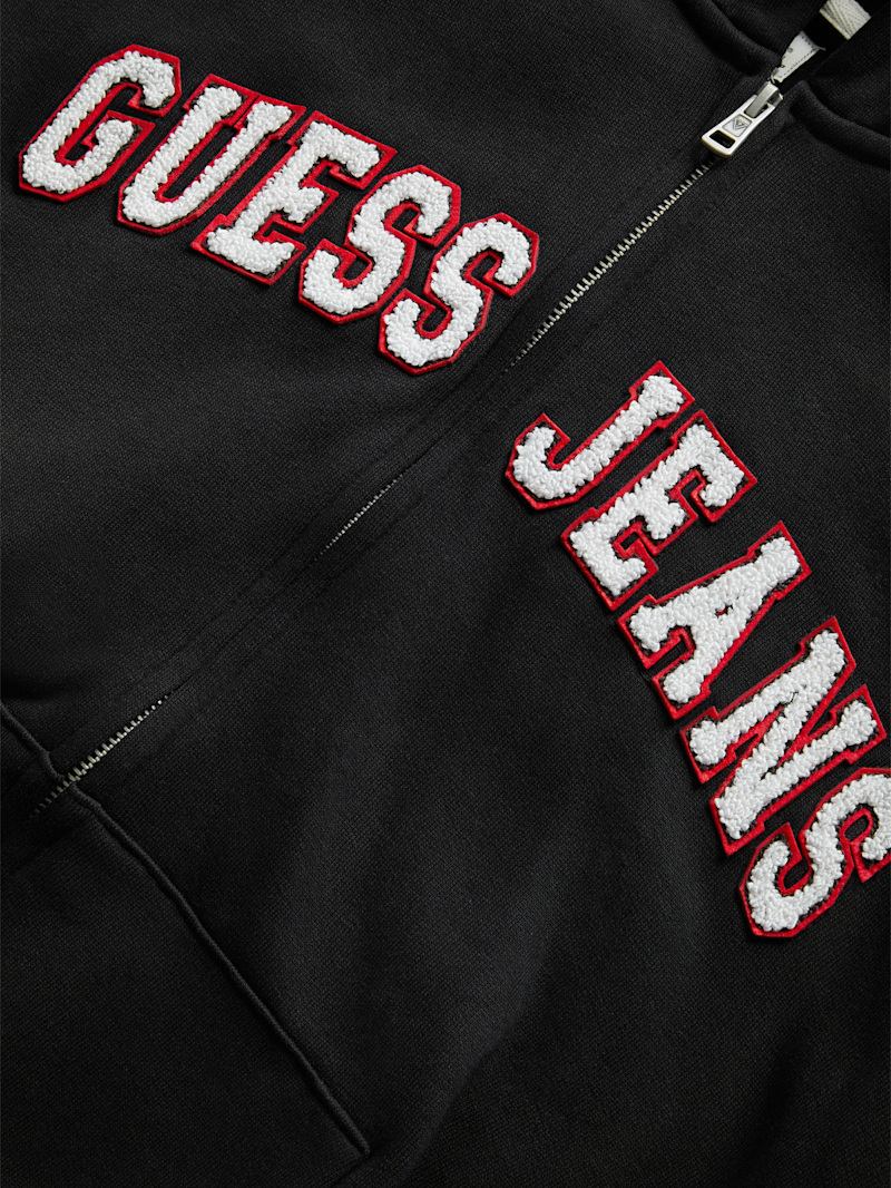 Chenille Patch Zip-Up Hoodie | GUESS