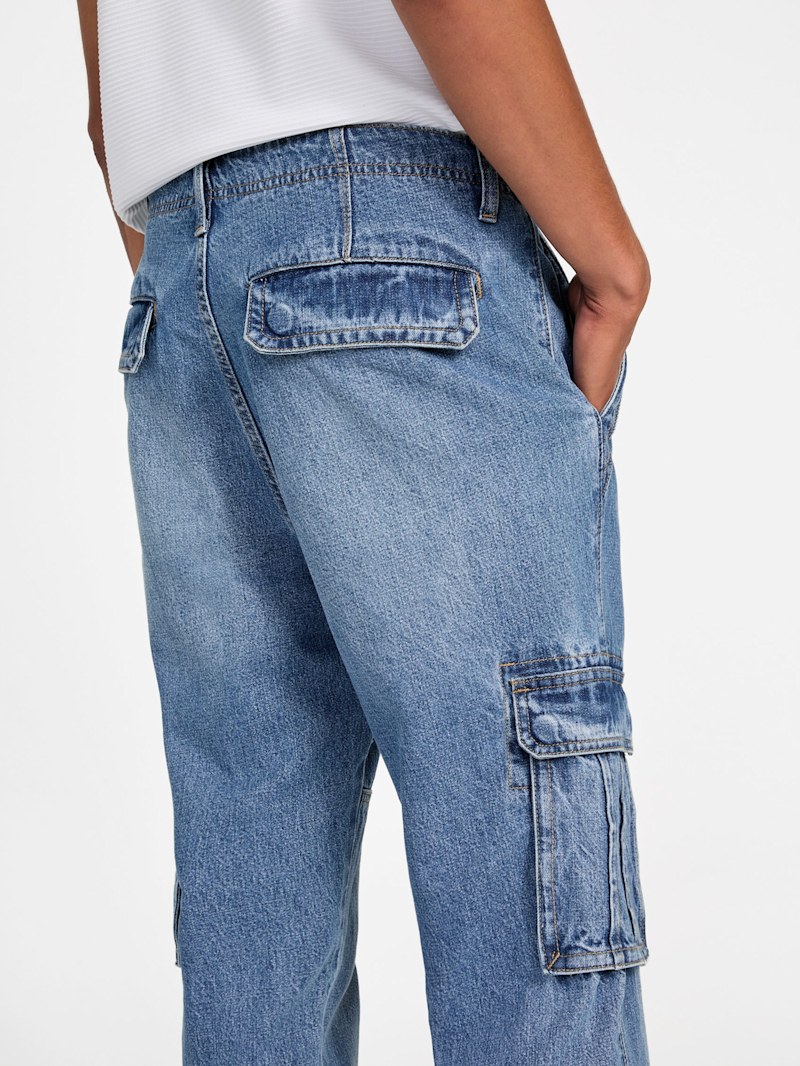 【YOURNUS】Slever Washing Cargo Denim Pants YOURNUS (ユアノス) - スレーバーウォッシングカーゴデニム