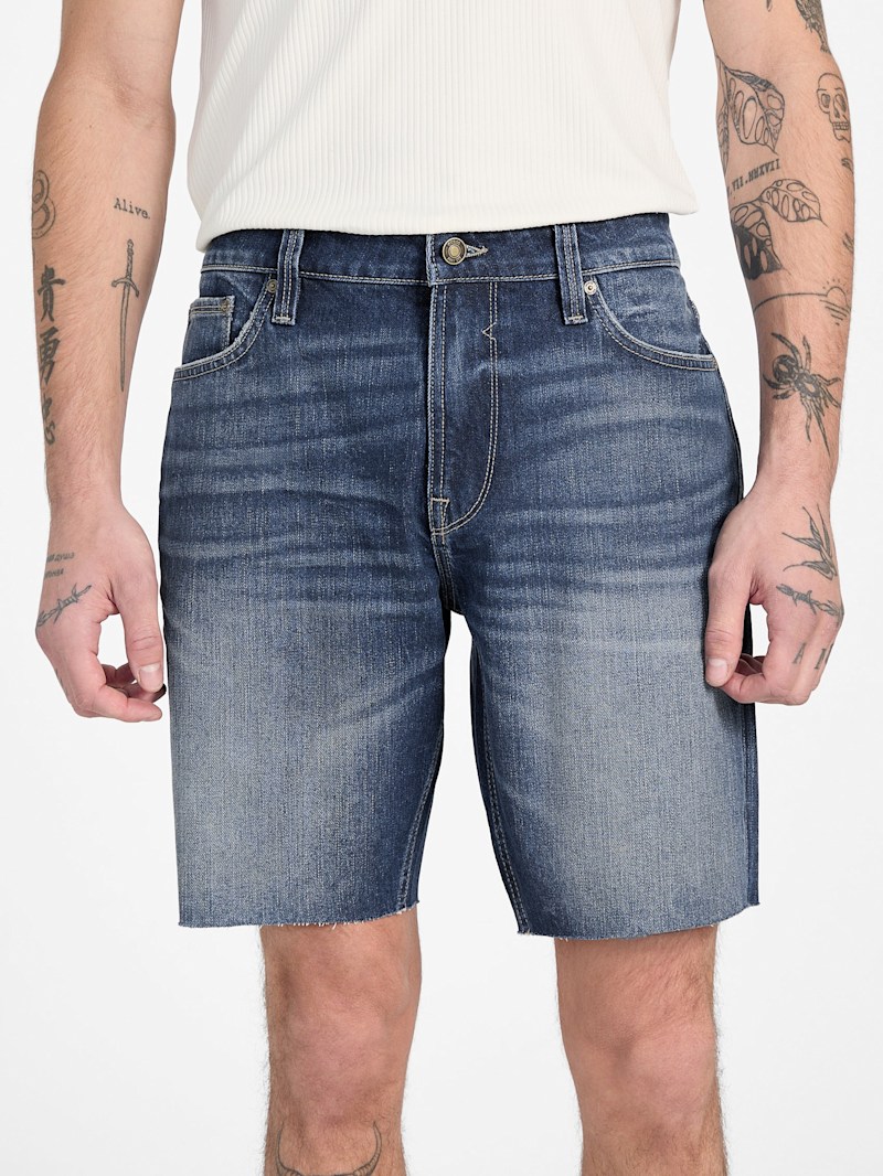 【U LAN】Foreverton Short Denim Pants Denim Co Jean Shorts Denim Cotton Mens SZ 32 Blue Straight
