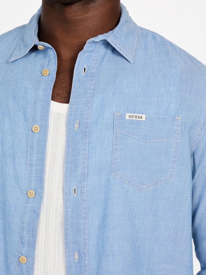 Ronnie Denim Pocket Shirt | GUESS