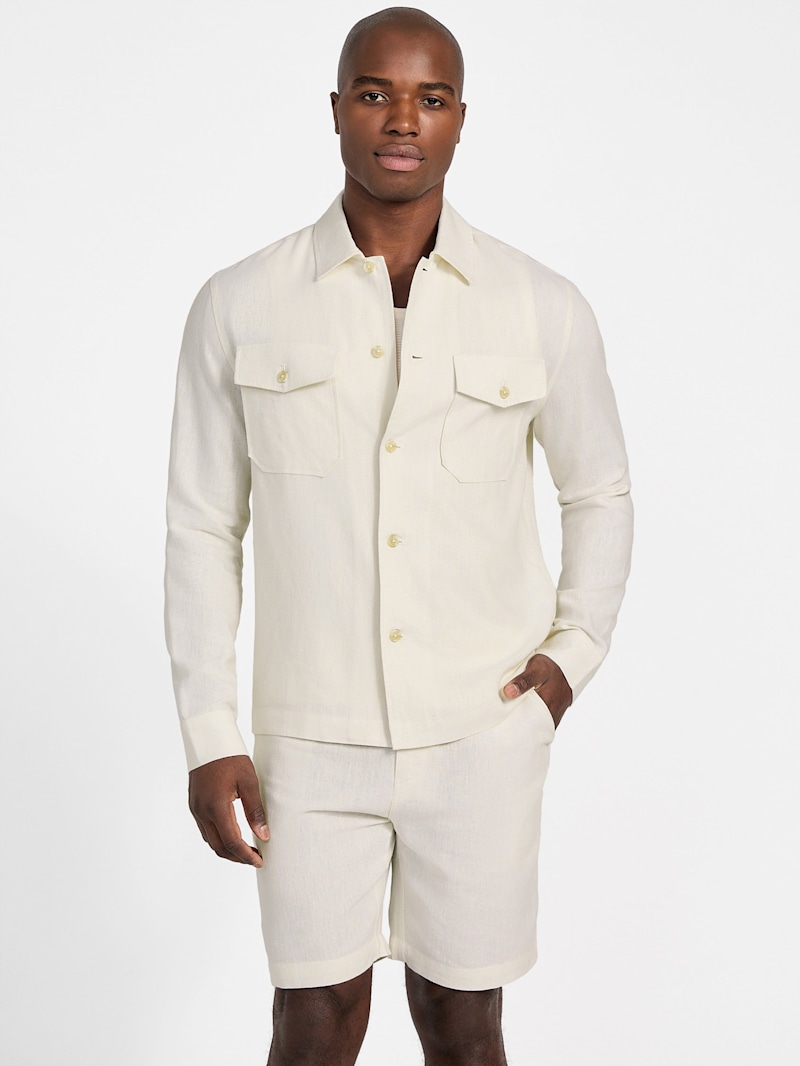 Eco Fletcher Linen Shacket | GUESS