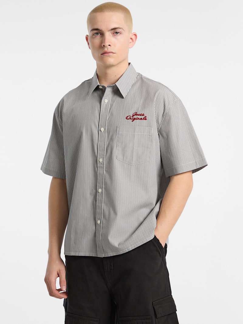 GUESS Originals Eco Striped Poplin Shirt | GUESS Jeans