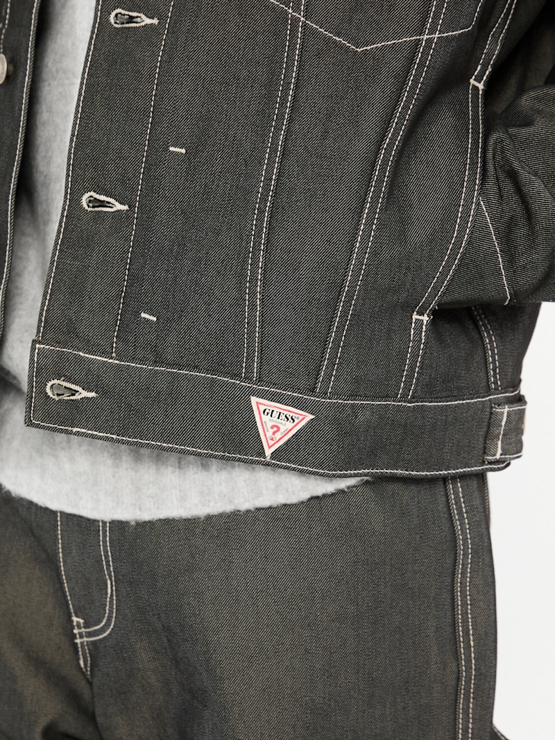 GUESS Originals Metallic Denim Trucker Jacket | GUESS