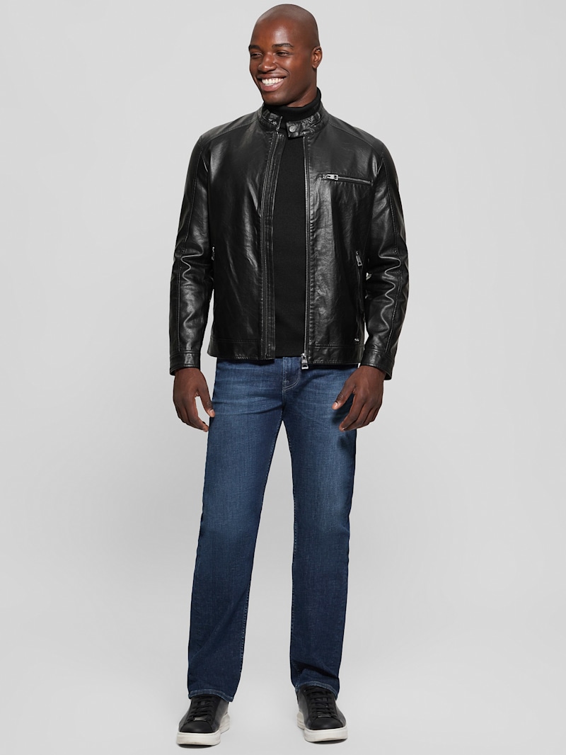 Faux-Leather Biker Jacket | GUESS