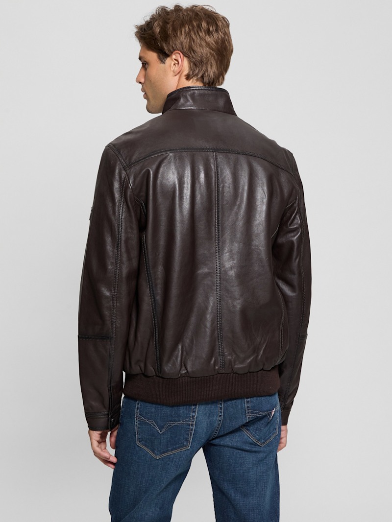 Bradley Leather Jacket | GUESS Canada