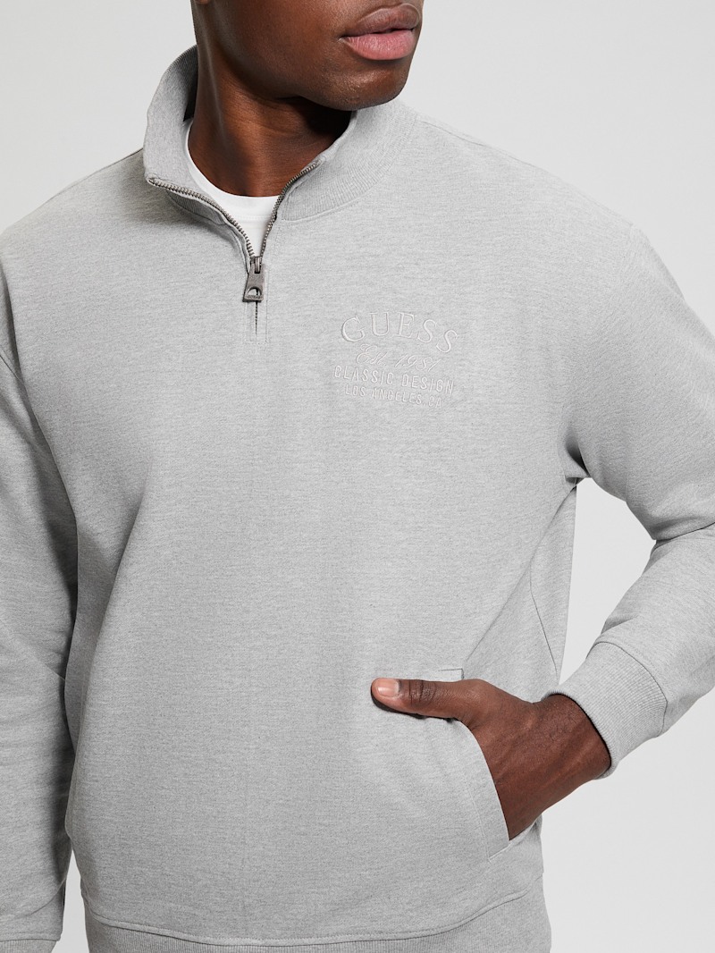 Eco Tyler Zip Mock Neck Sweater | GUESS Canada