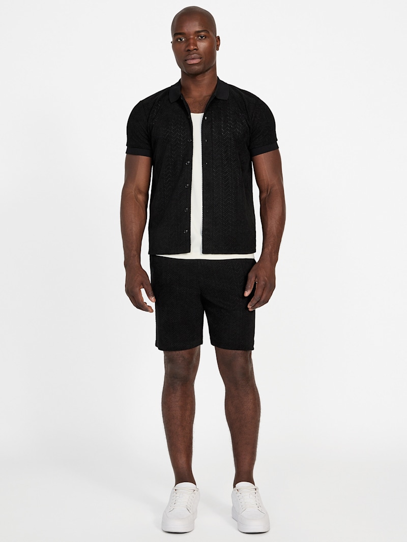 Eco Calvin Chevron-Knit Shorts | GUESS