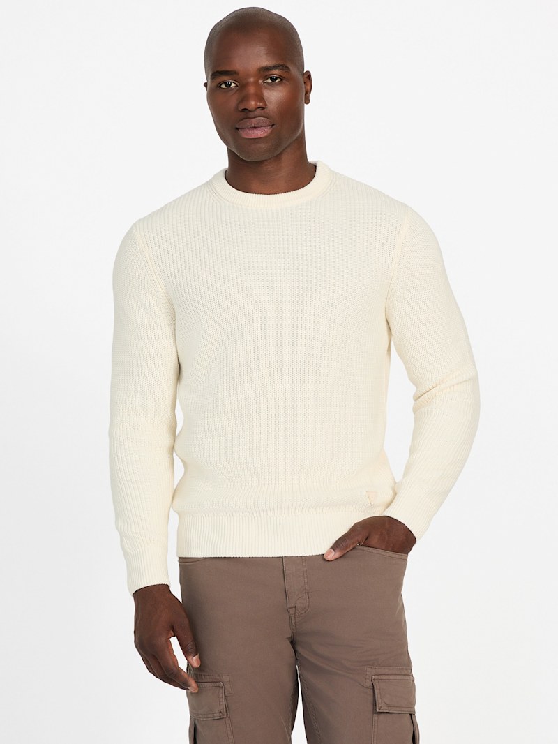 Herbie Ribbed Washed Sweater | GUESS