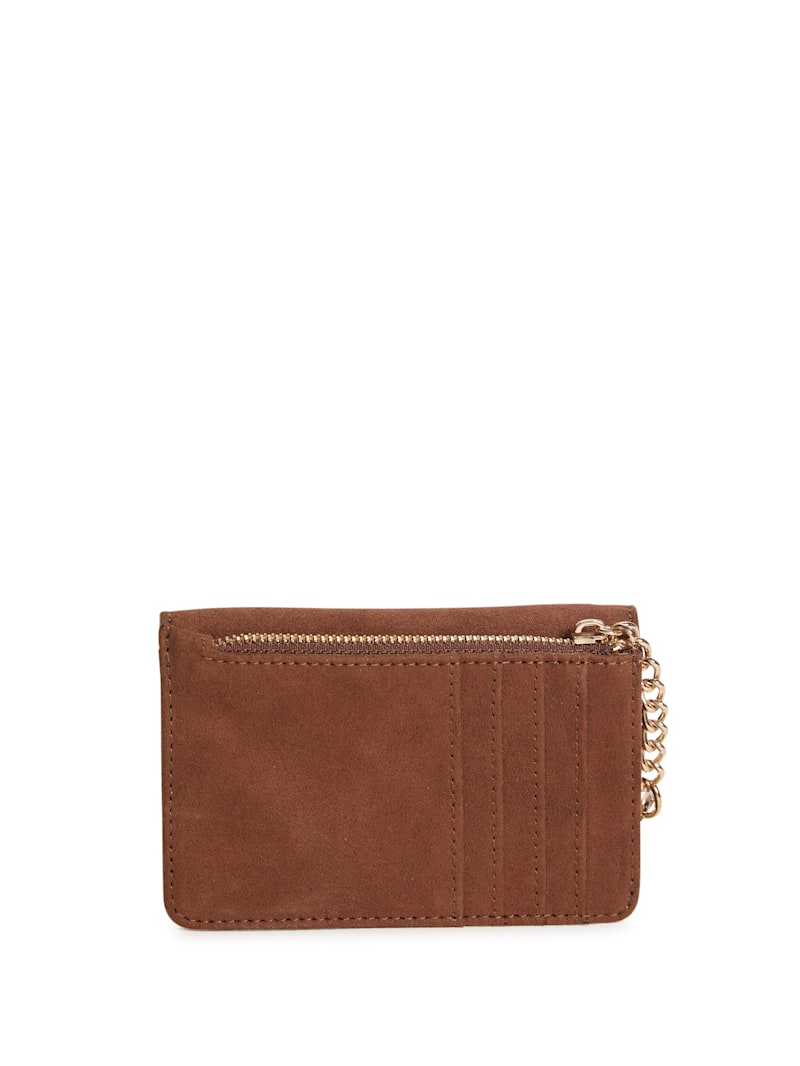Nyra Suede Keychain Card Case | GUESS Factory