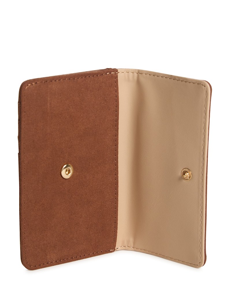 Nyra Suede Keychain Card Case | GUESS Factory