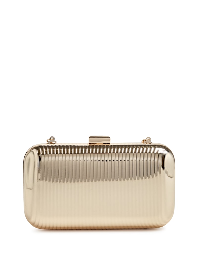 ④■新品未使用■キャラメルクラッチ caramel clutch　■Ananas White Gold Textured Clutch | GUESS