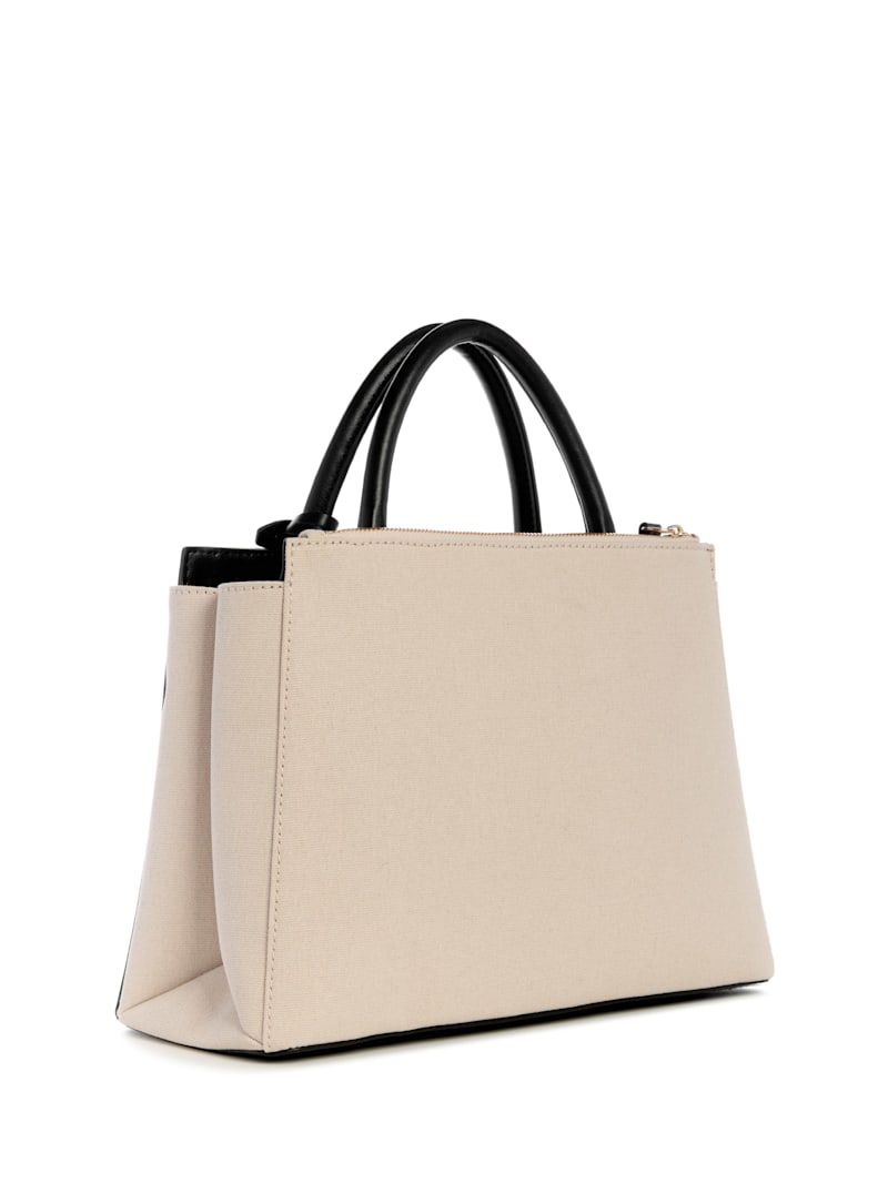 Hauser Color-Block Canvas Satchel | GUESS Factory