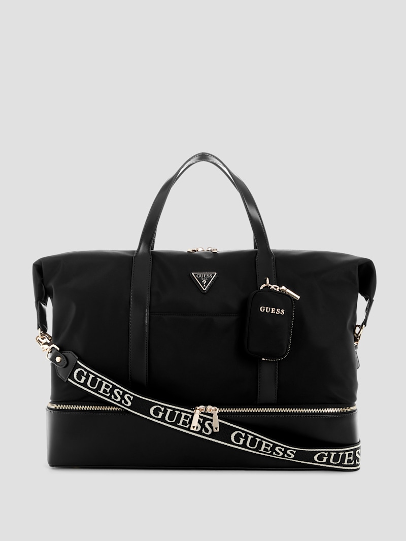GUESS ブラックナイロンバッグ GUESS ゲス バッグ NG811618 BLACK ブラック ナイロン 三角