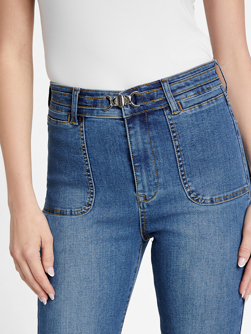 【ALLBLUE】Krishna 180F pink blue color Women's Flare Jeans | Medium blue | Diesel D-Akii