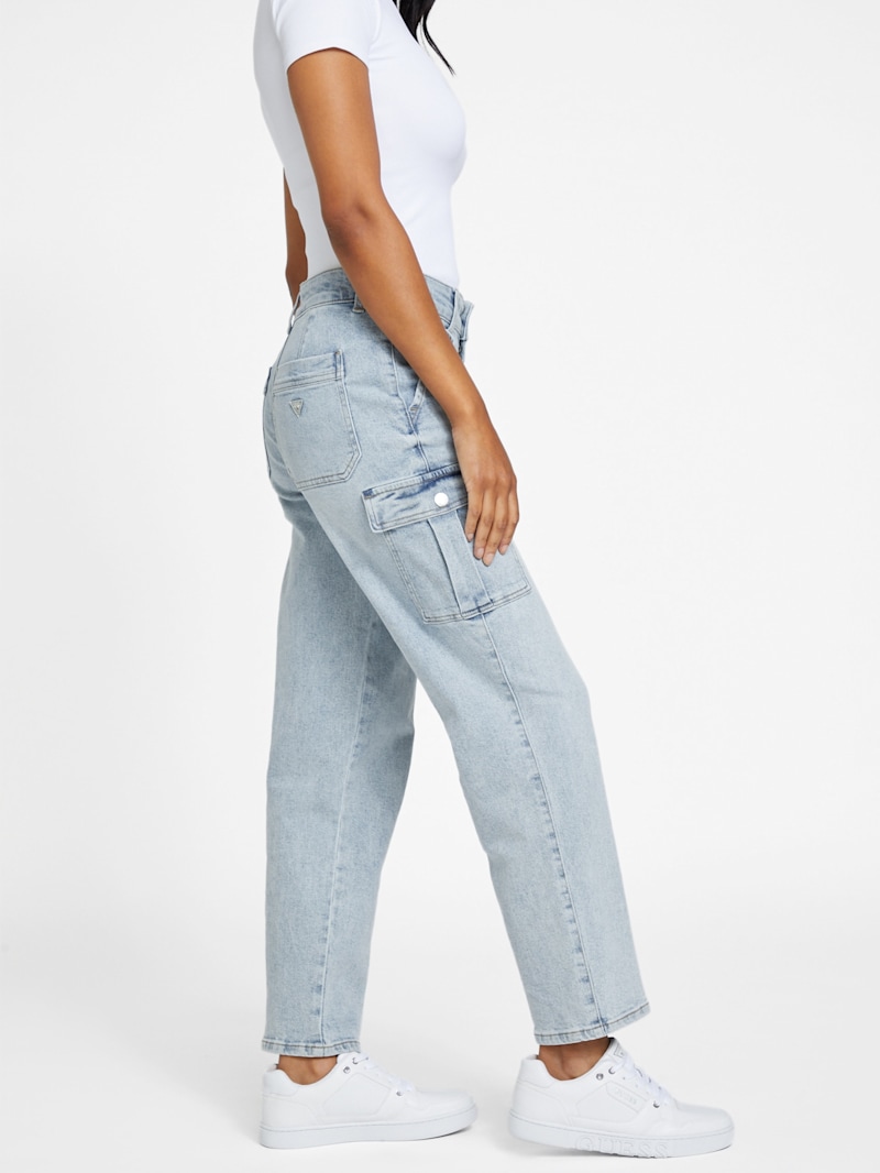 Hailey High-Rise Cargo Jeans | GUESS Factory